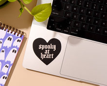 Load image into Gallery viewer, Vinyl Sticker by Your Gal Kiwi—Spooky At Heart (Goth, Black)