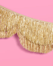 Load image into Gallery viewer, Gold Scallop Fringe Banner | Gold party garland, wedding
