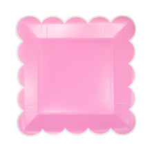 Load image into Gallery viewer, Fuchsia Scalloped Square 9" Plate