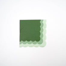 Load image into Gallery viewer, SPR23-CN2- Green Ombre Scallop Beverage Napkins