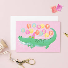 Load image into Gallery viewer, Birthday Alligator | Animal Birthday Card | Kids Greeting