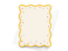 Load image into Gallery viewer, Sprinkles and Wrinkles Wavy Die Cut Notecard