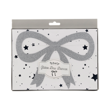 Load image into Gallery viewer, Silver Glitter Bow Banner