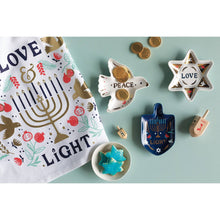 Load image into Gallery viewer, Love and Light Hanukkah Dishtowel