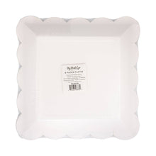 Load image into Gallery viewer, Fuchsia Scalloped Square 9" Plate