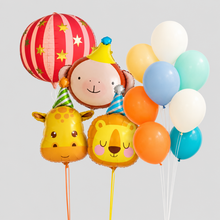 Load image into Gallery viewer, Party Animal Balloons: 22" Star Green Stripe Ball / One Size