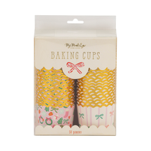 Load image into Gallery viewer, PLCC1871 - Gold Foil Bows/Icons on Pink 5 oz Baking Cups