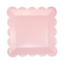 Load image into Gallery viewer, Pink Scalloped 9" Square Plates