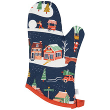 Load image into Gallery viewer, Candy Cane Lane Christmas Oven Mitts Set of 2