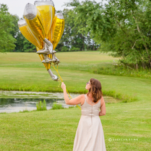 Load image into Gallery viewer, Champagne Bottle Foil Balloon – Perfect for Anniversaries