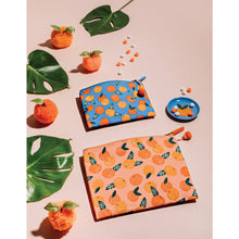 Load image into Gallery viewer, Paradise Orange Zipper Pouches Set of 2