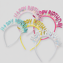 Load image into Gallery viewer, Glitter Happy Headband: Hot Pink / One Size