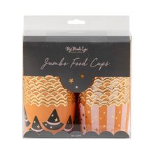 Load image into Gallery viewer, JUMBO Foil Witch Hats and Stars 8 oz Baking Cups (40 ct - 8oz)