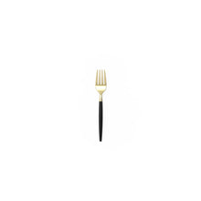 Load image into Gallery viewer, Black and Gold Plastic Mini Forks | 20 Forks: 20 Mini Forks