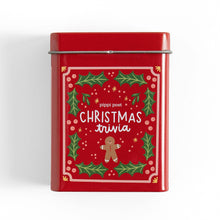 Load image into Gallery viewer, Christmas Trivia Game - Deck of Cards + Storage Tin