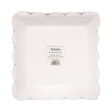 Load image into Gallery viewer, Blue Scalloped 9" Square