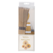 Load image into Gallery viewer, Gold and White Party Fan Set