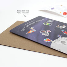 Load image into Gallery viewer, Sticker Scene Card - Outer Space Birthday