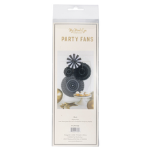 Load image into Gallery viewer, Black and White Party Fan Set