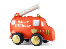 Load image into Gallery viewer, Fire Truck Foil Balloon - Standing Birthday Party Decoration | 26x21 Inches