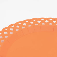 Load image into Gallery viewer, Orange Basketweave Dinner Plates