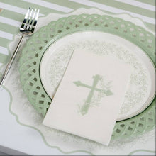 Load image into Gallery viewer, Sage Basketweave Dinner Paper Plates