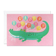 Load image into Gallery viewer, Birthday Alligator | Animal Birthday Card | Kids Greeting