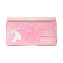 Load image into Gallery viewer, Pink Unicorn Happy Birthday Banner