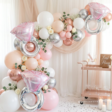 Load image into Gallery viewer, Pink Engagement Ring Foil Balloon