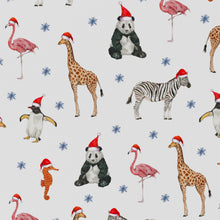 Load image into Gallery viewer, Christmas Party Animals Wrapping Paper