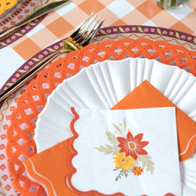 Load image into Gallery viewer, Orange Basketweave Dinner Plates
