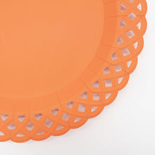 Load image into Gallery viewer, Orange Basketweave Dinner Plates