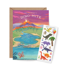 Load image into Gallery viewer, Sticker Scene Card - Dinosaur Birthday