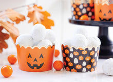 Load image into Gallery viewer, PLJC2144 - JUMBO Foiled Scattered Pumpkins 8 oz Baking Cups