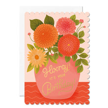 Load image into Gallery viewer, Hooray Birthday Vase | Greeting Card | Birthday Card For Her