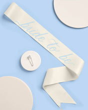 Load image into Gallery viewer, Bride To Be Sash | something blue bridal shower bachelorette