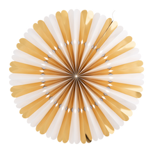 Load image into Gallery viewer, Gold and White Party Fan Set