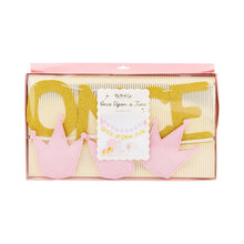 Load image into Gallery viewer, PLPRN01 - Princess Once Upon a Time Felt and Glitter Banner Set