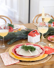 Load image into Gallery viewer, PEM1241 - Cream Scalloped Red Lines Plate