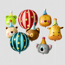 Load image into Gallery viewer, Party Animal Balloons: 22" Star Green Stripe Ball / One Size