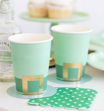 Load image into Gallery viewer, Kelly Green Polka Dot Cocktail Napkin