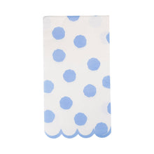 Load image into Gallery viewer, Blue Polka Dot Dinner Napkin