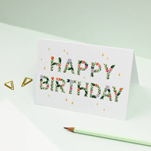 Load image into Gallery viewer, Floral Happy Birthday Greeting Card | Female Birthday Card