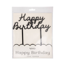 Load image into Gallery viewer, PLBKB11 - Black Happy Birthday Cake Topper
