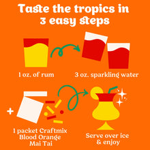 Load image into Gallery viewer, Blood Orange Mai Tai Cocktail/Mocktail Mixer - 24ct Caddy