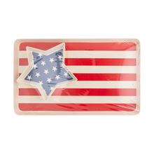 Load image into Gallery viewer, My Mind’s Eye American Flag Stacked Reusable Bamboo Serving Tray Set