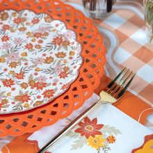 Load image into Gallery viewer, Orange Basketweave Dinner Plates