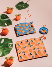 Load image into Gallery viewer, Paradise Orange Zipper Pouches Set of 2