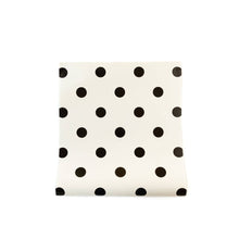 Load image into Gallery viewer, Cream with Black Dots Paper Table Runner