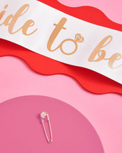 Load image into Gallery viewer, Bride To Be White Sash